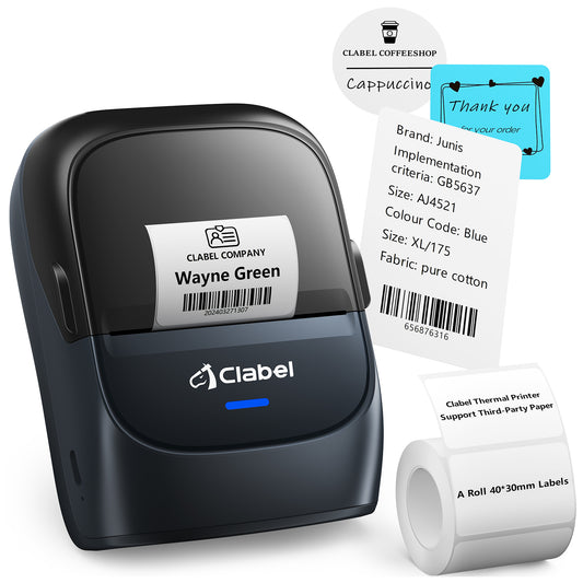 CLABEL 221B Label Maker Machine with Tape Blue