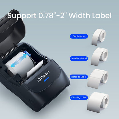 CLABEL 221B Label Maker Machine with Tape Blue