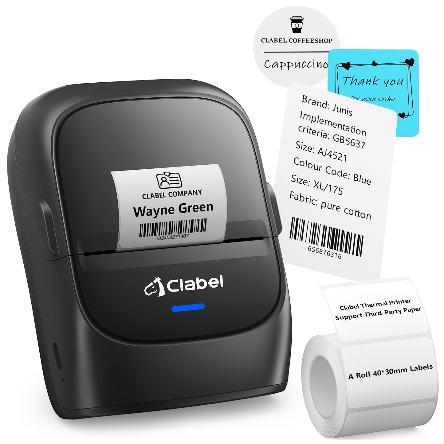 CLABEL 221B Label Maker Machine with Tape