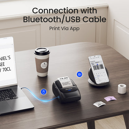 CLABEL 221B Label Maker Machine with Tape